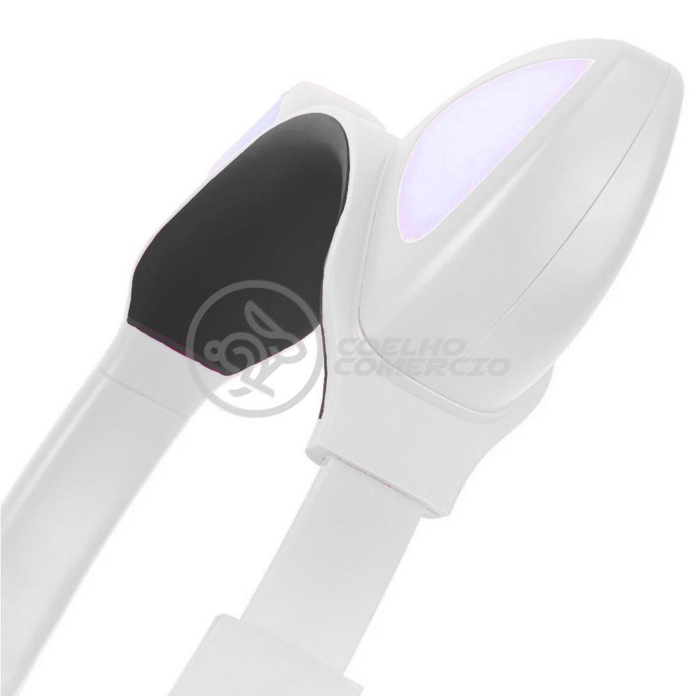 Fone De Ouvido Gatinho Led Dobrável Microfone Branco - 8