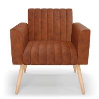 Kit 2 Poltronas Viena Gomada Corano Pés Palito Natural - D'rossi Cor Nozes - 6