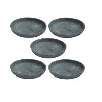 Kit 5 Pratos Fundo Para Massa Em Pedra Sabão Borda Alta 23Cm. - 1