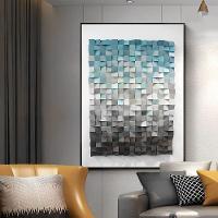 Quadro Azul 3d Effect Br Artes Pequeno 60x40 - 1