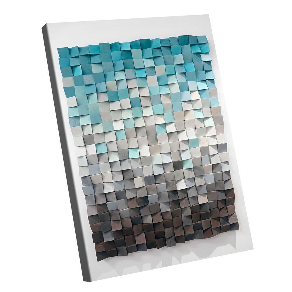 Quadro Azul 3d Effect Br Artes Grande 118x78 - 2