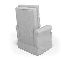 Poltrona De Amamentação Com Balanço E Puff Laura Linho Cinza Tc185 Base De Madeira - D'rossi - 6