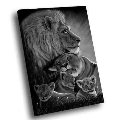 Quadro Família Abençoada Br Artes Médio 84x54