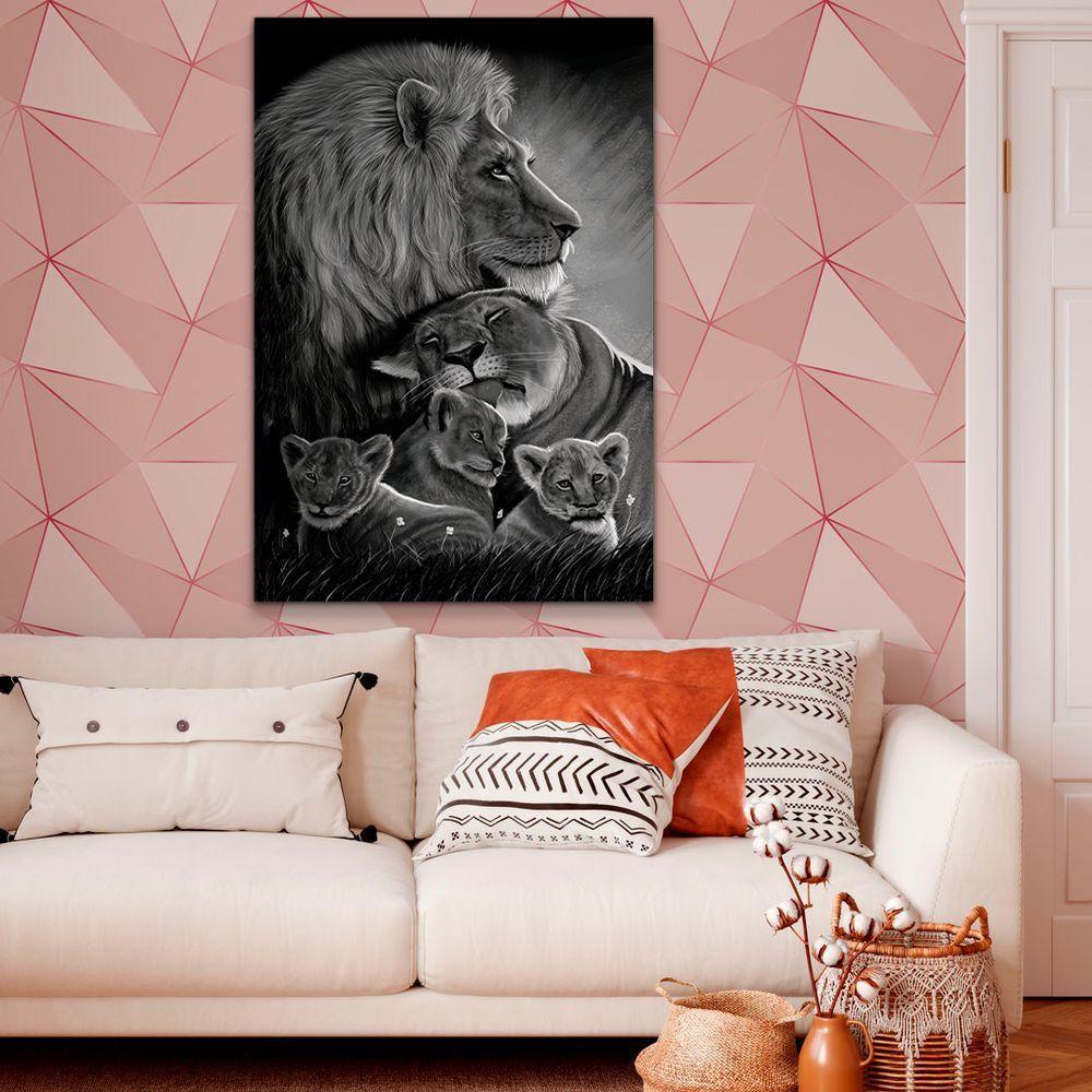 Quadro Família Abençoada Br Artes Pequeno 60x40 - 4