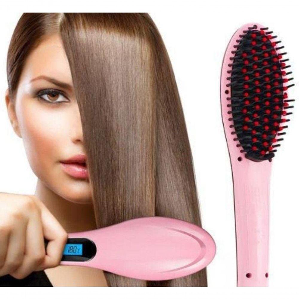 Escova Alisadora Chapinha Eletrica Bivolt Com Lcd - 2