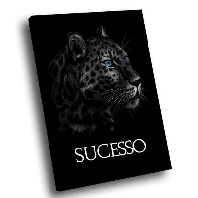 Quadro Leopardo Sucesso Br Artes Pequeno 60x40