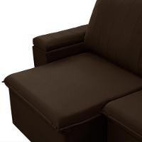 Sofá Retrátil E Reclinável 4 Lugares 245cm Kent Porta Copos No Braço Veludo Marrom G22 - Gran Belo - 3