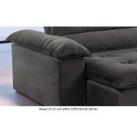 Sofá Retrátil E Reclinável Atenas 2,30m 4 Lugares Cinza - 5