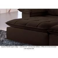 Sofá Retrátil E Reclinável Atlanta 2,50m 4 Lugares Marrom - 6