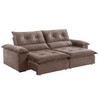 Sofá Retrátil E Reclinável Atenas 1,80m 2 Lugares Bege - 8