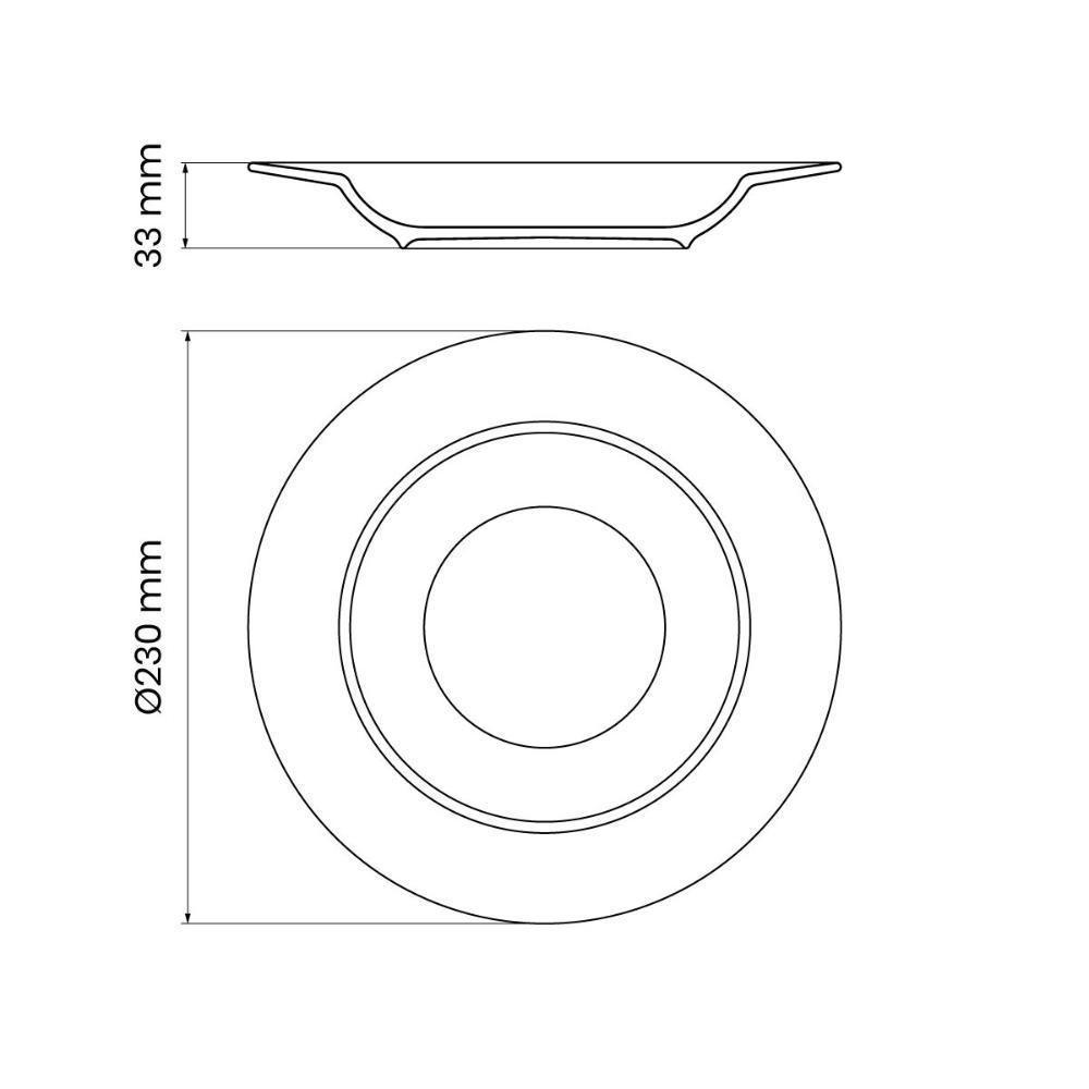 Prato Fundo Tramontina Maria Augusta Em Porcelana 23 Cm - 3