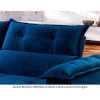 Sofá Retrátil E Reclinável Atlas 1,80m 02 Lugares Txr Azul