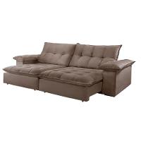 Sofá Retrátil E Reclinável Atlanta 2,30m 04 Lugares Txr Bege - 7