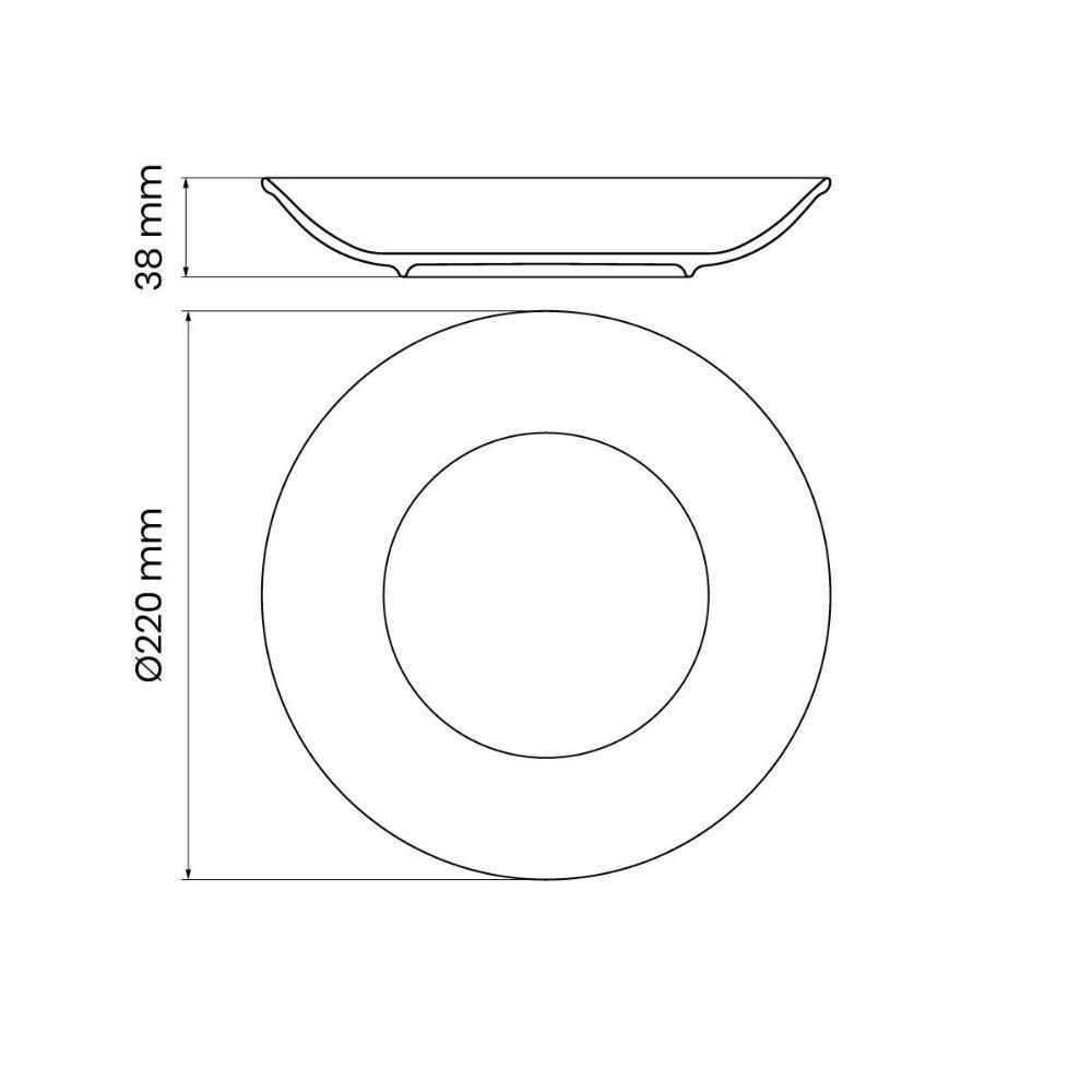 Prato Fundo Tramontina Bárbara Hs Em Porcelana Branca 22 Cm - 3