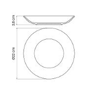 Prato Fundo Tramontina Bárbara Hs Em Porcelana Branca 22 Cm