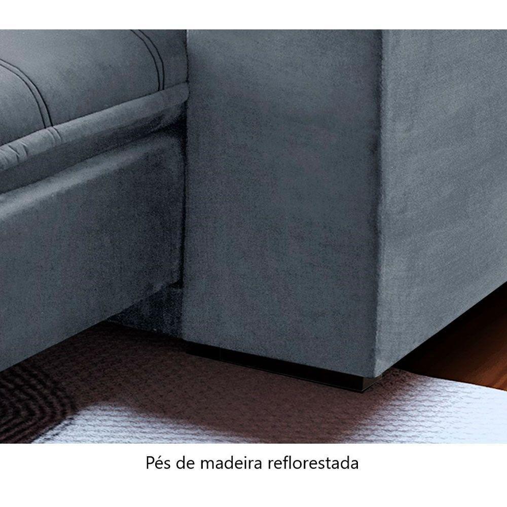 Sofá Retrátil E Reclinável Atlas 1,80m 02 Lugares Txr Prata - 3
