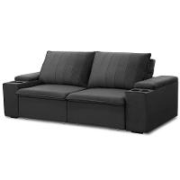 Sofá Retrátil Reclinável 3 Lugares 205Cm Baluart F05 Veludo Grafite - Mpozenato - 1