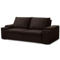 Sofá Retrátil Reclinável 3 Lugares 205Cm Baluart F05 Veludo Marrom - Mpozenato - 2