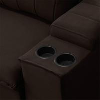 Sofá Retrátil Reclinável 3 Lugares 205Cm Baluart F05 Veludo Marrom - Mpozenato - 7