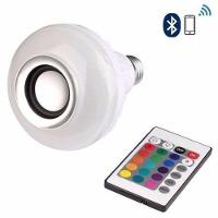 Lâmpada Led Caixa De Som Bluetooth Musical Com Controle Rgb - 1