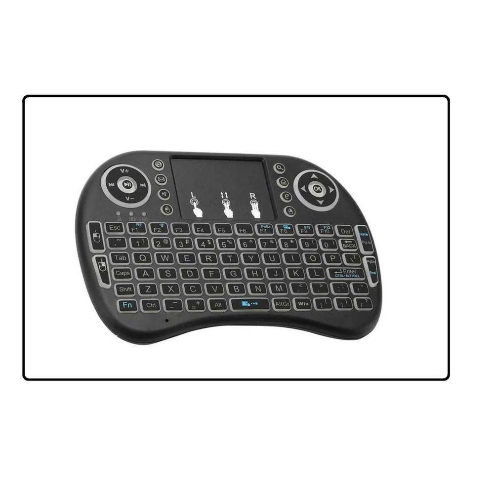 Mini Controle Wireless Mini Keyboard Usb Sem Fio Touch Pad Led P - 4