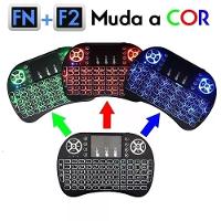 Mini Controle Wireless Mini Keyboard Usb Sem Fio Touch Pad Led P - 3