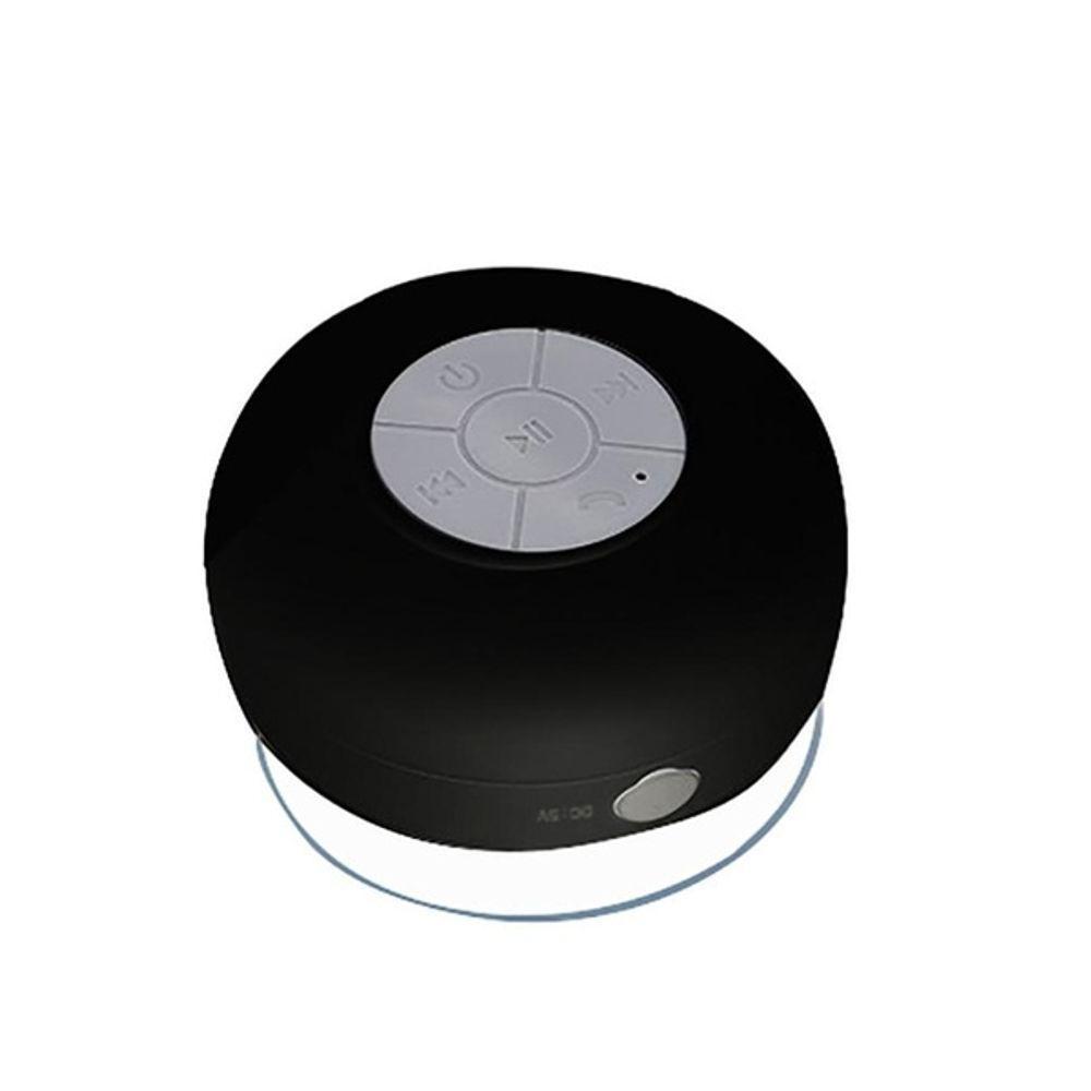 Mini Caixa Caixinha Som Portátil Bluetooth Resistente À Água Preto P/ Banheiro - Preto - 1