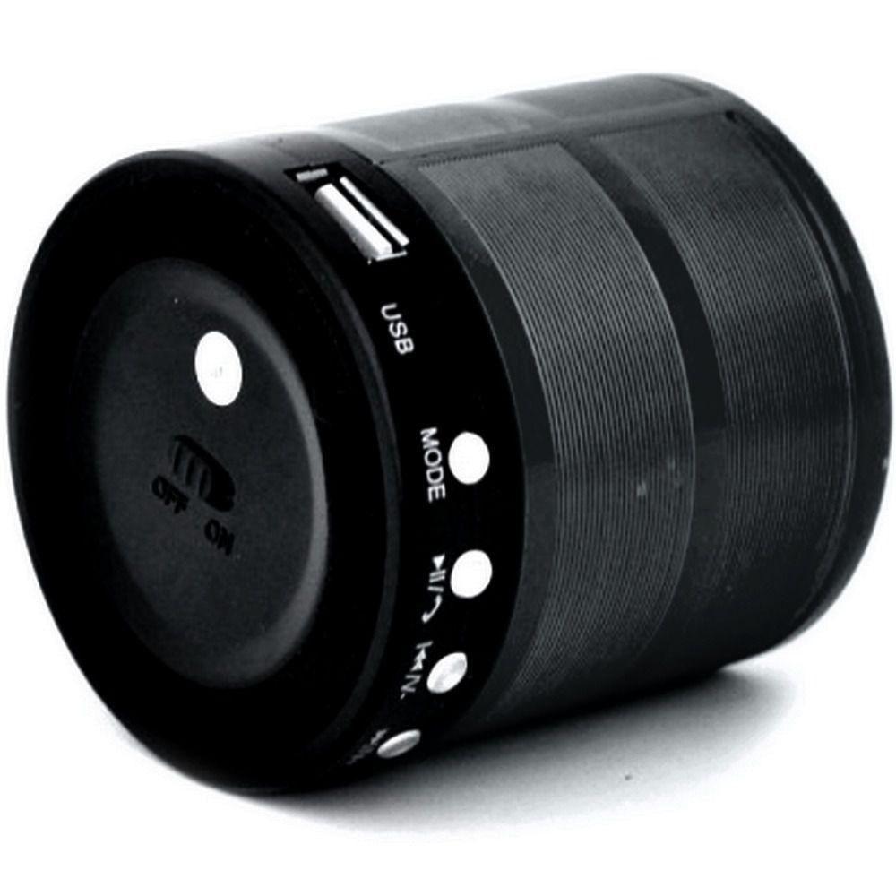 Mini Caixa de Som Speaker com Bluetooth Usb Ws-887 Preto - 4