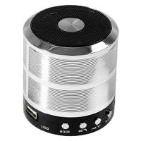 Mini Caixa de Som Portátil Speaker Ws-887 - Prata - 2
