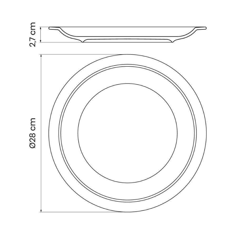 Prato Raso Tramontina Paola Hs Em Porcelana 28 Cm - 4
