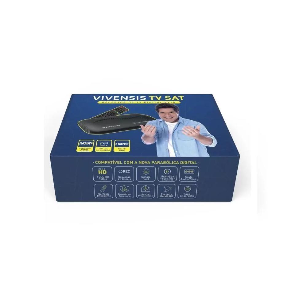Receptor Vx 10 Sat Hd Parabólica Digital Banda Ku Vivensis - 3