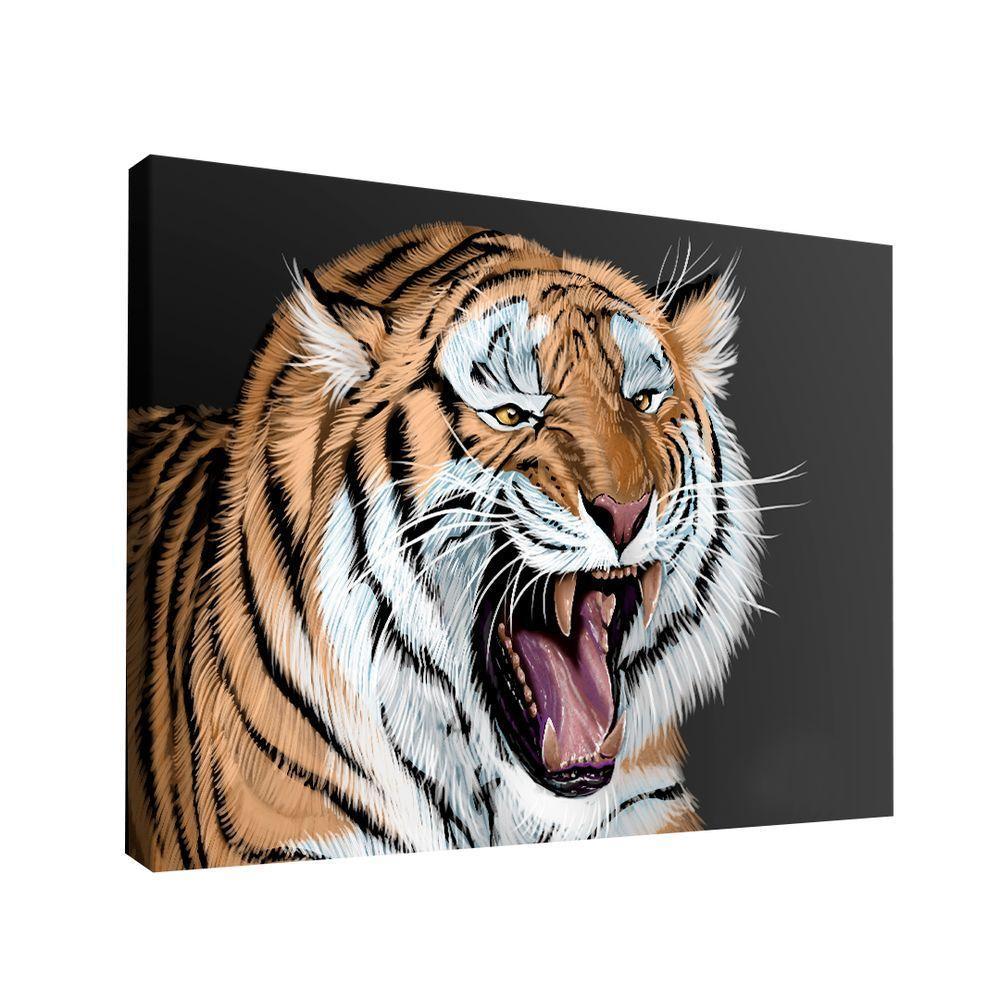 Quadro Tigre Amigo Br Artes Médio 84x54 - 1