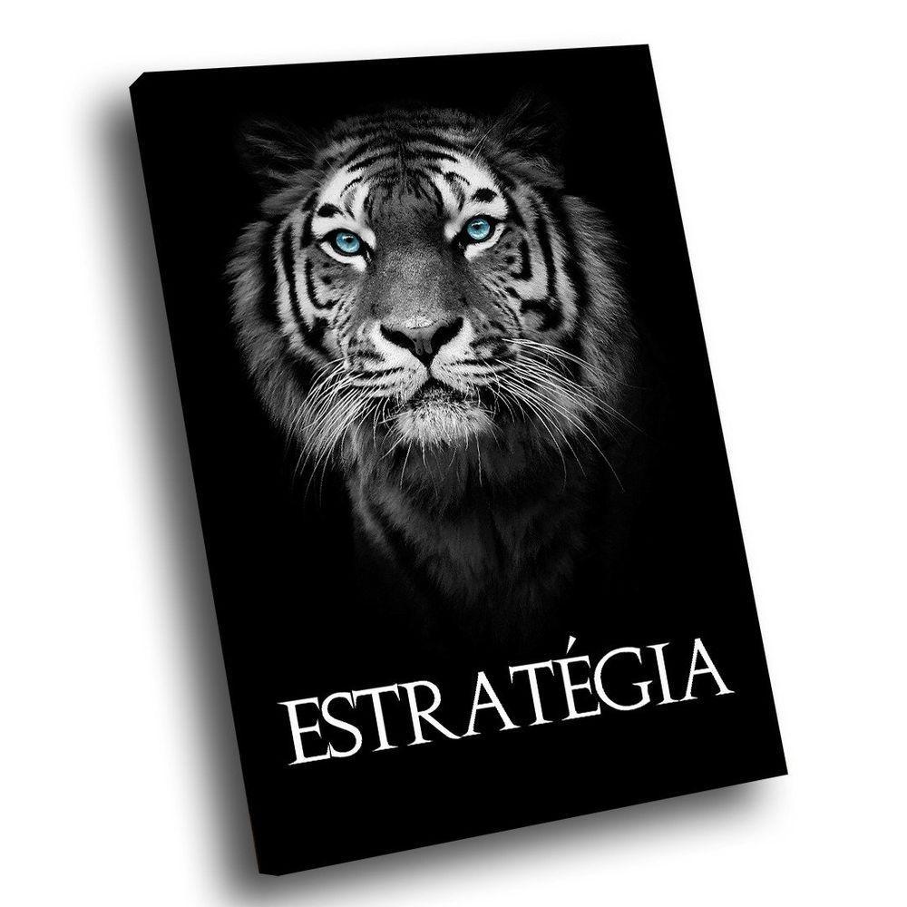 Quadro Tigre Estratégia Br Artes Pequeno 60x40 - 1