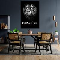Quadro Tigre Estratégia Br Artes Pequeno 60x40 - 2