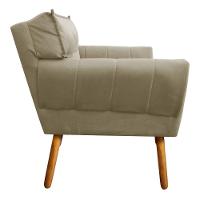 Sofá Retrô Namoradeira Anitta Suede Marrom Rato - 3