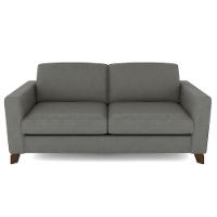 Sofá Sala De Estar Living 3 Lugares 200cm Presley Pés Madeira Veludo Cinza G52 - Gran Belo