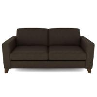 Sofá Sala De Estar Living 3 Lugares 200cm Presley Pés Madeira Veludo Marrom G52 - Gran Belo