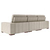 Sofá Sala De Estar Retrátil E Reclinável 5 Lugares Lisboa 320cm Couro Off White G58 - Gran Belo - 3