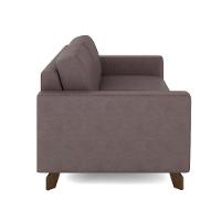 Sofá Sala De Estar Living 3 Lugares 280cm Presley Pés Madeira Veludo Rosê G52 - Gran Belo - 2