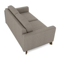 Sofá Sala De Estar Living 3 Lugares 240cm Presley Pés Madeira Linho Cinza Claro G52 - Gran Belo - 2