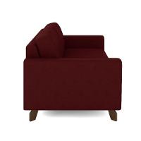 Sofá Sala De Estar Living 3 Lugares 280cm Presley Pés Madeira Veludo Vermelho G52 - Gran Belo - 8