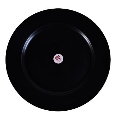 Sousplat 33Cm Decorativo Tessi Preto Slim