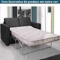Sofá-Cama 3 Lugares Mh-1174 Herval 201 Cm Colchão Casal Linho Creme C1 Pé Madeira Amêndoa - 10