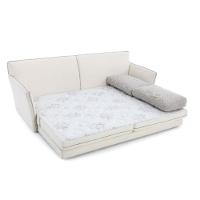 Sofá-cama 3 Lugares Mh-1610 Herval 215 Cm Colchão Casal Linho Cinza Aa - 3