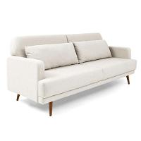 Sofá-Cama 3 Lugares Mh-1605 Herval Com Usb Linho Bege C - 1