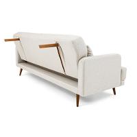 Sofá-Cama 3 Lugares Mh-1605 Herval Com Usb Linho Bege C - 6