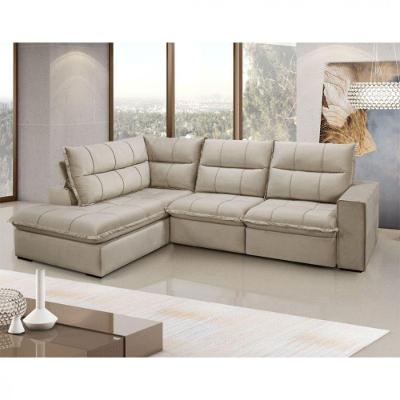 Sofá/ Estofado Solar Campus Com 2 Lugares E Chaise Direto Bege