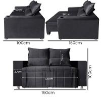 Sófa Retrátil E Reclinável 2 Lugares Madri Veludo Cinza Speciale Home Cinza