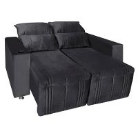 Sófa Retrátil E Reclinável 2 Lugares Madri Veludo Cinza Speciale Home Cinza - 15