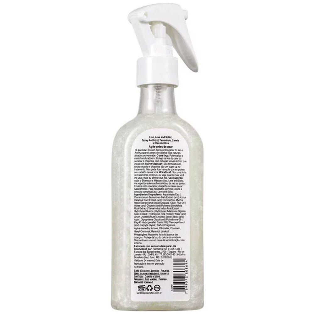 Spray Alisador Anti Frizz Liso, Leve E Solto Lola Cosmetics 200Ml - 2